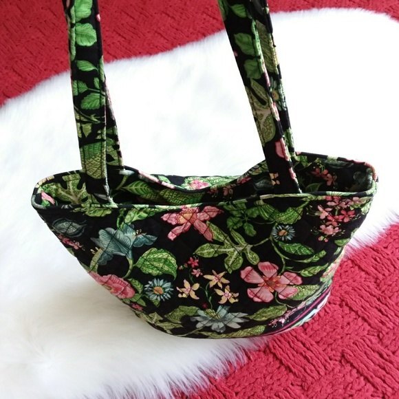 Vera Bradley Green Pattern Tote - Picture 7 of 8